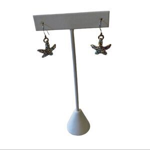 Sparkly  Pave Crystal Mini Star Earrings.